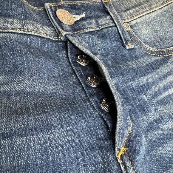 True Religion Liv Low Rise Relaxed Skinny denim jeans button fly women’s 24 - Picture 6 of 13